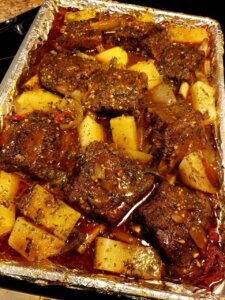 Braised red wine short ribs