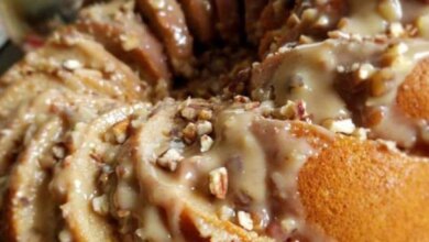 Butter Pecan Pound Cake with Maple Glaze