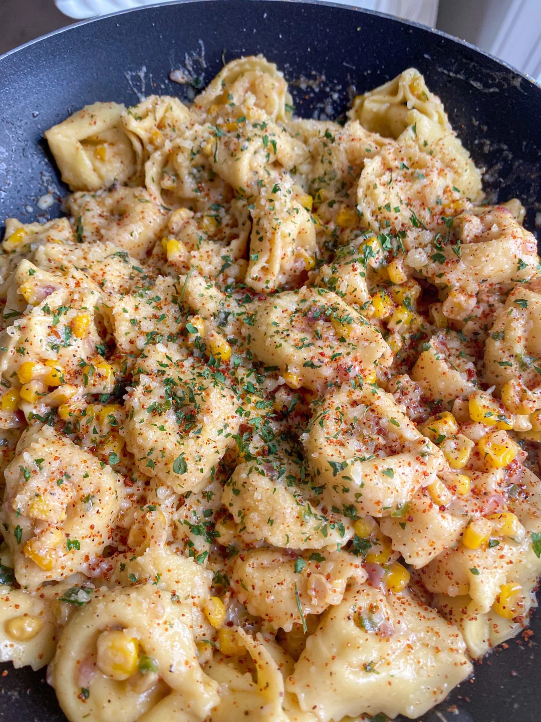 Mexican street corn” tortellini