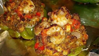 SEAFOOD STUFFED BELL PEPPERS