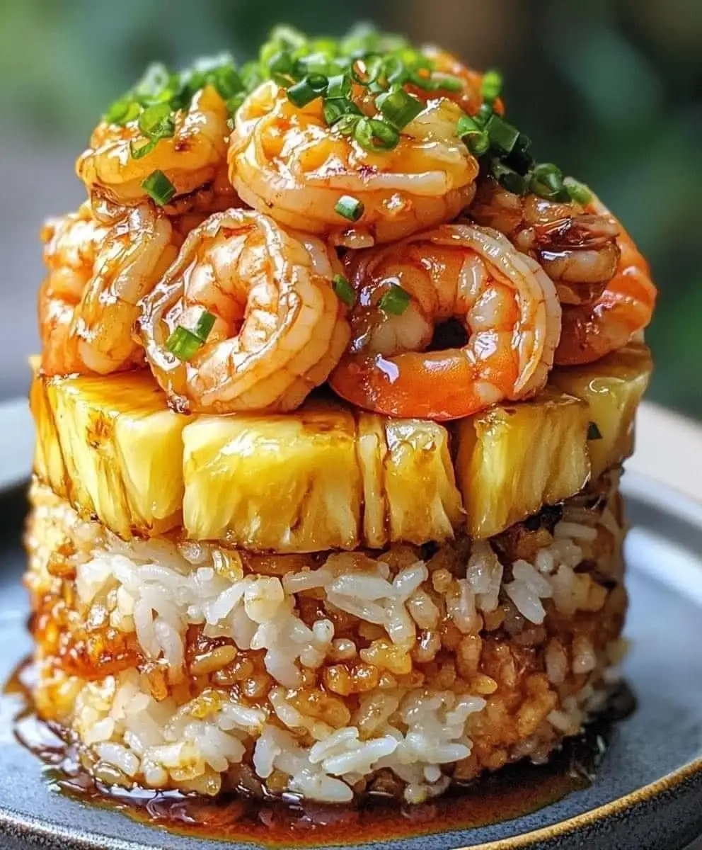 Teriyaki-Shrimp-and-Pineapple-Rice-Stack-Pucad-Recipes