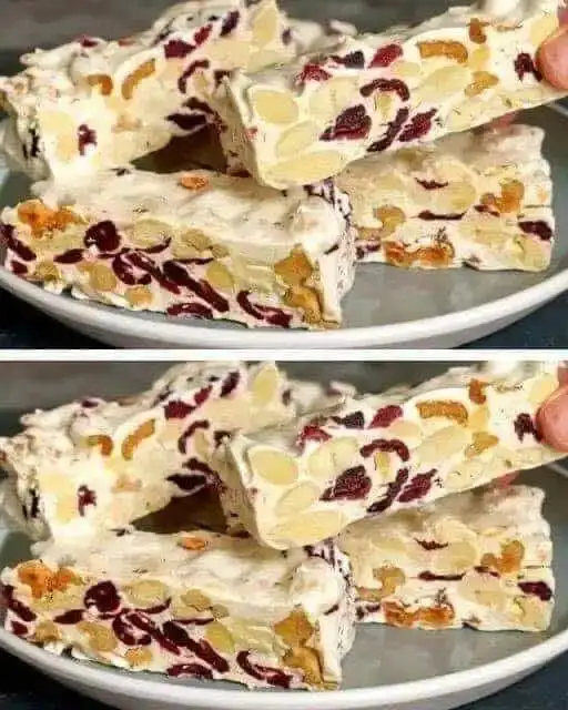 nougat-almonds-walnuts-cranberries